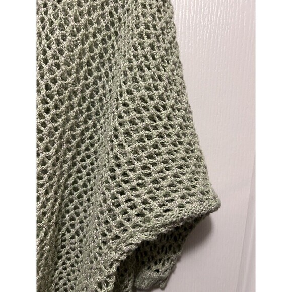 Ecote Open Knit Sweater Cardigan Duster Women’s Small Green Boho grandma coastal - Picture 9 of 16